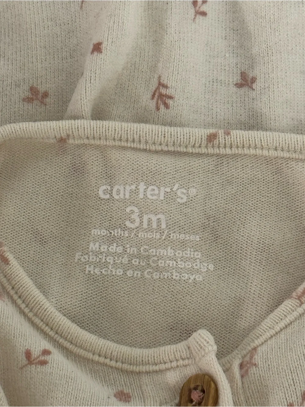 Carters size months